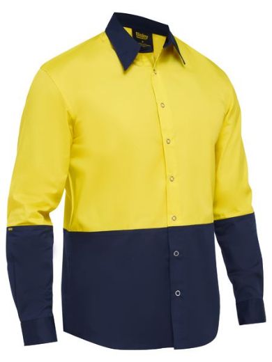 Picture of Bisley TWO TONE HI VIS LONG SLEEVE SHIRT - Food Industry